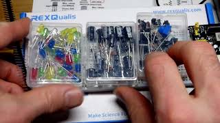 Unboxing Basic Electronics Component Kit WIth Breadboard Power Supply