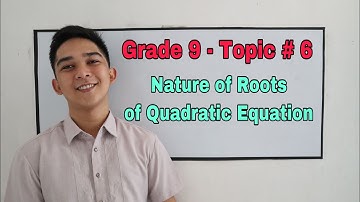 Nature of Roots of Quadratic Equation I Señor Pablo TV