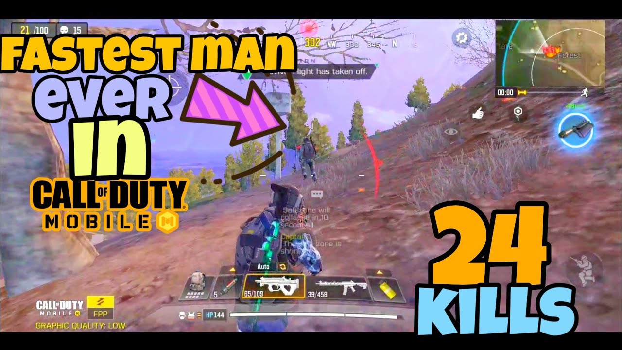 WORLD FASTEST RUNNER IN COD MOBILE ! HIS RUNNING SKILL IS INSANE IN COD ...