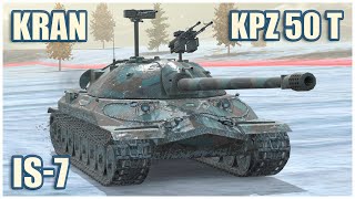 Kpz 50 t, ИС-7 & Kranvagn • WoT Blitz Gameplay