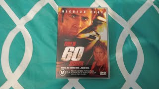 Opening & Closing to Gone in 60 Seconds 2000 DVD (Australia)