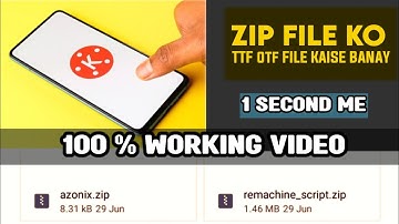 ZIP FILE KO KAISE TTF OTF FILE BANAYE  ||  ZIP TO TTF OTF CONVERT ||