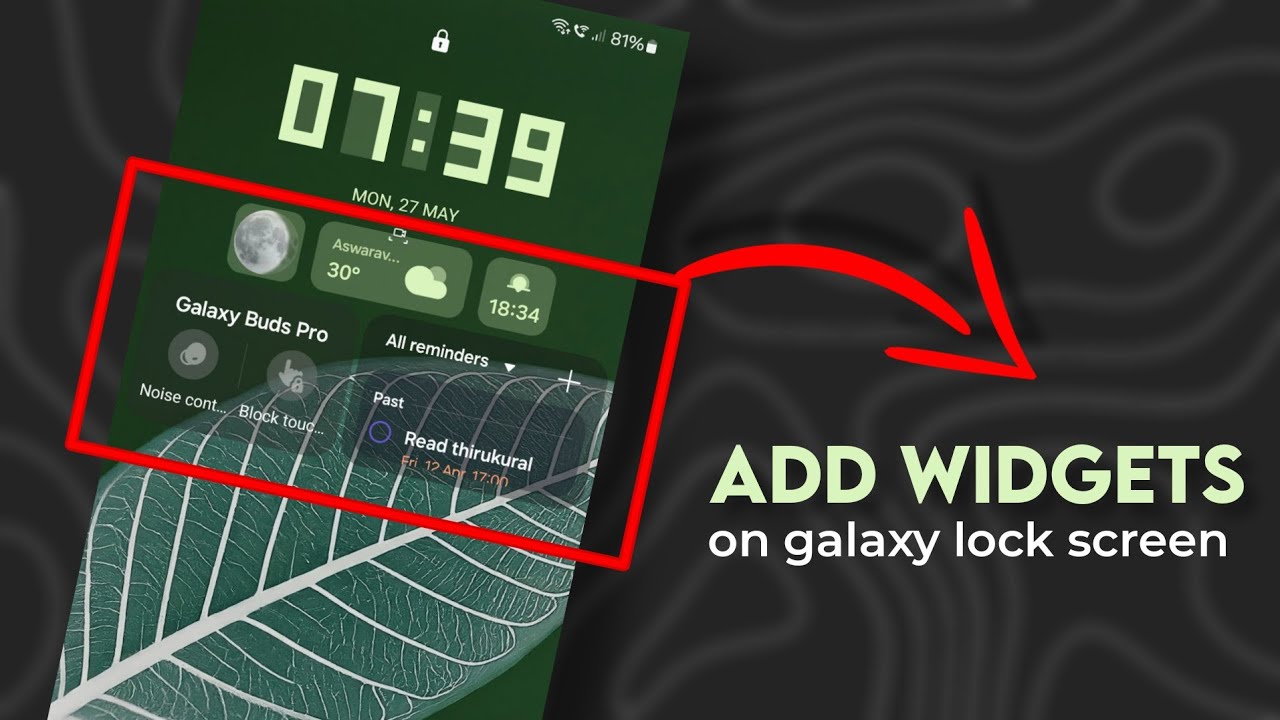 How to add widgets in Lock screen (Galaxy phones) - YouTube