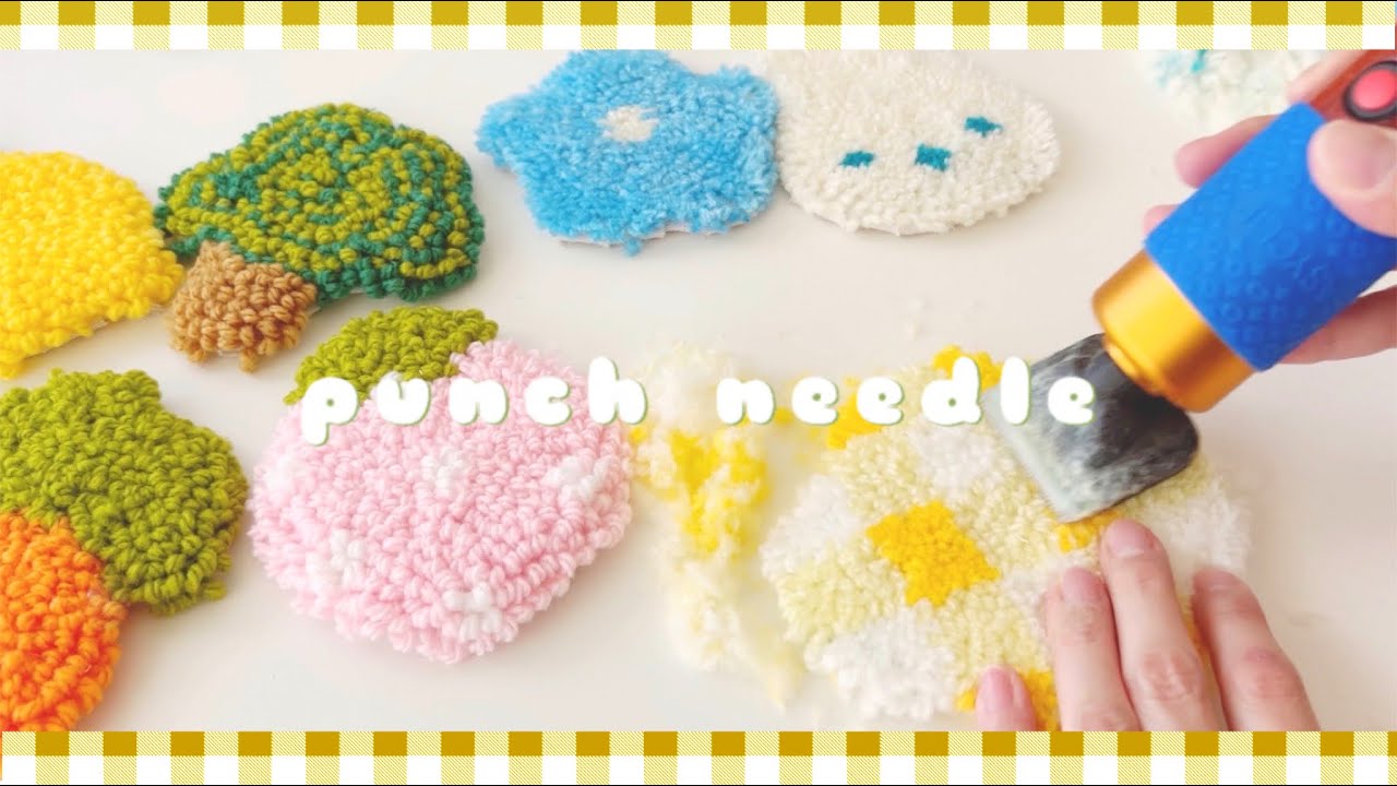 パンチニードル】ラグ用バリカンでコースターを刈りました✂️ - YouTube