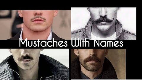 Types of Mustache with their names || Stylin