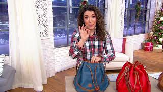 Dooney & Bourke Leather Drawstring Bag on QVC