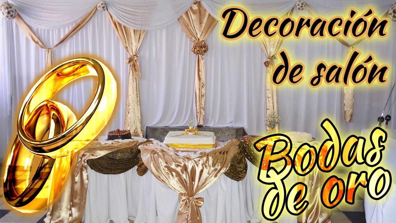 Decoración de SALONES de FIESTAS - BODAS de ORO, cómo se decoró el  aniversario 50 