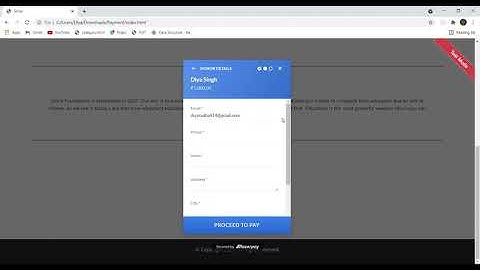 The Sparks Foundation: Payment Gateway Integration
