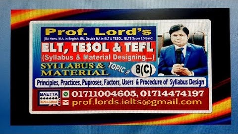 Syllabus Design for English Language Teaching|| ELT,EFL,ESL,TEFL,TESOL