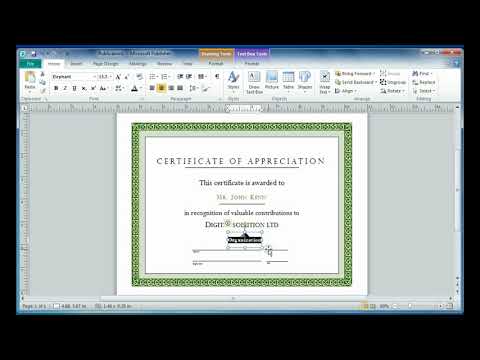 How to Make an Appreciation Certificate in Microsoft Publisher