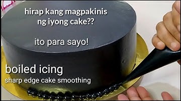 Perfect cake smoothing quick tutorial | sharp edge cake tutorial with boiled icing frosting