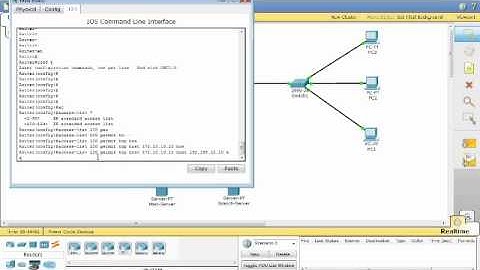 how to configure an extended ACL using cisco packet tracer