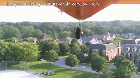 HobbyZone Champ first time Flight with keychain cam