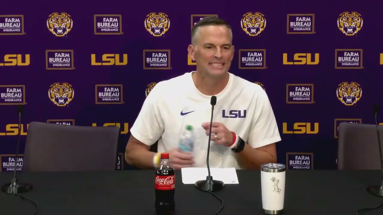 LSU Мэтт Макмахон ПОБЕДИЛ над Тарлтоном на послематчевой пресс-конференции