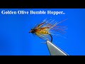 Tying a golden olive bumble hopper with davie mcphail