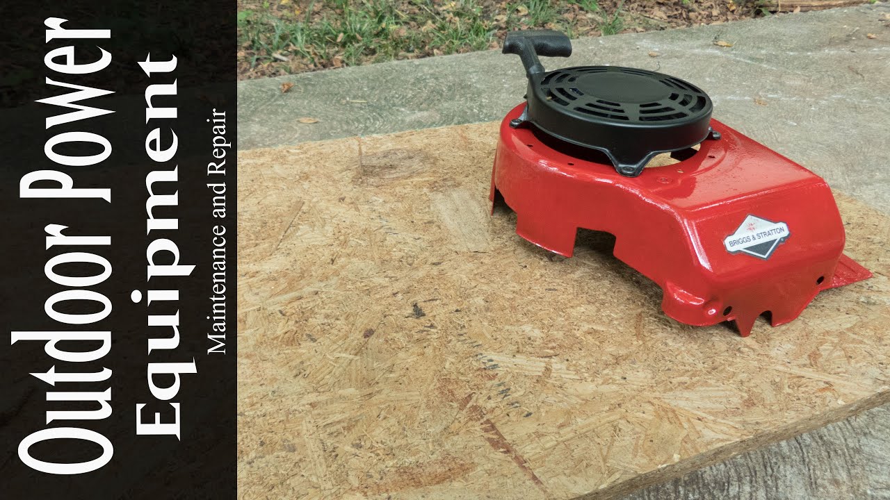 How To Install a Briggs & Stratton Rewind Pull Starter - YouTube