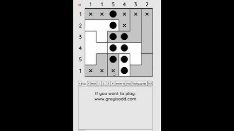 Grey is Odd - Today grids. Solution level 1 6X6 dated 04-29-2024 #logicpuzzles #logicgames  #games