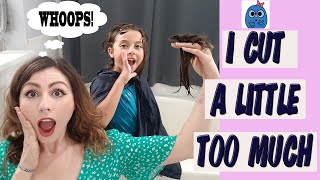 My niece let me cut her hair and I went too short