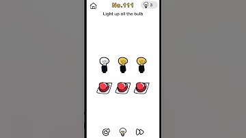 BRAIN OUT LEVEL 111 LIGHT UP ALL THE BULB #10 trending for gaming #shorts #youtubeshorts