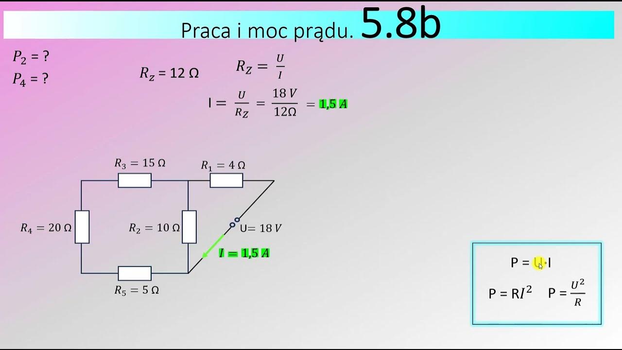 Ania Której Pokój Przedstawiono Na Rysunku 5.8 b Schemat obwodu przedstawiono na rysunku. Oblicz moc wydzieloną: a