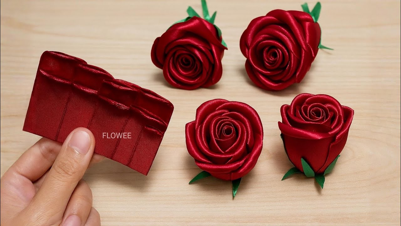 No One Believed This Rose Was Made from Ribbon! 🌹😱