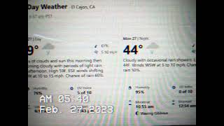 THE WEATHER CHANNEL IN EL CAJON CA
