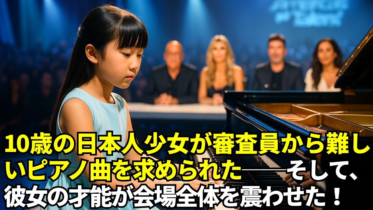 アメリカズ・ゴット・タレントで、10歳の日本人少女が審査員から難しいピアノ曲を求められた──そして、彼女の才能が会場全体を震わせた!