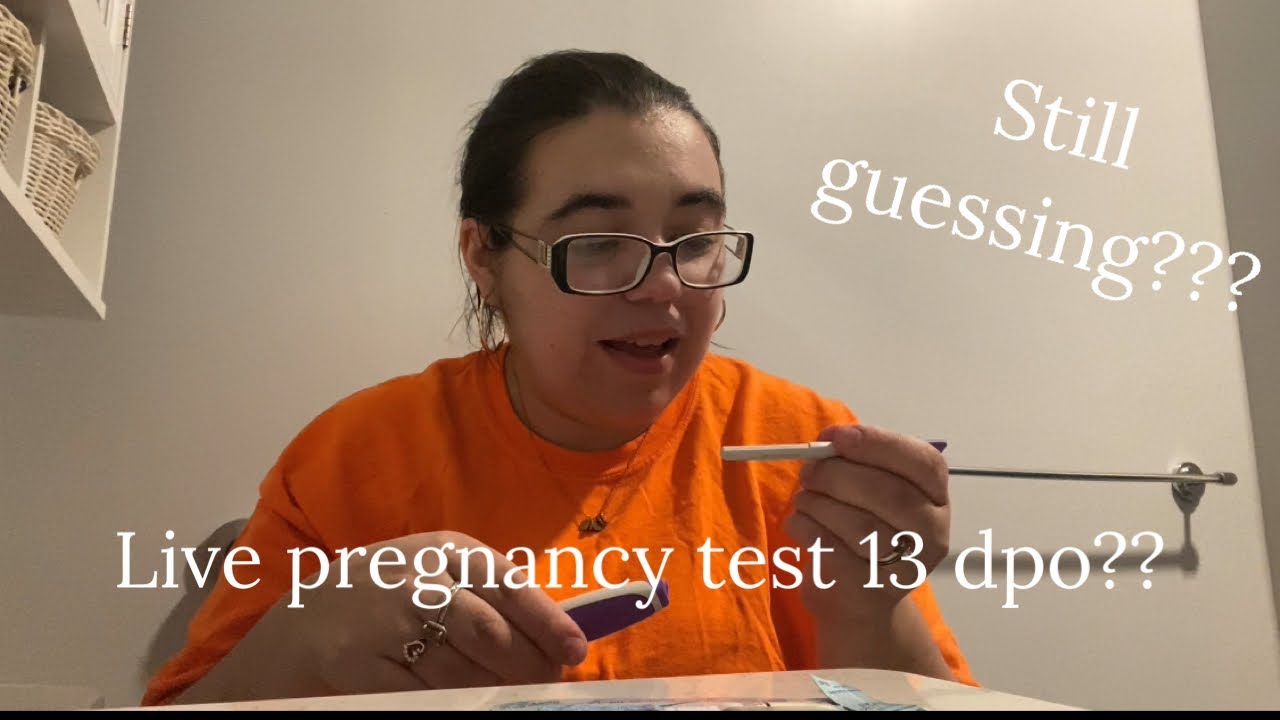 Live pregnancy test 13 dpo cycle 13 YouTube