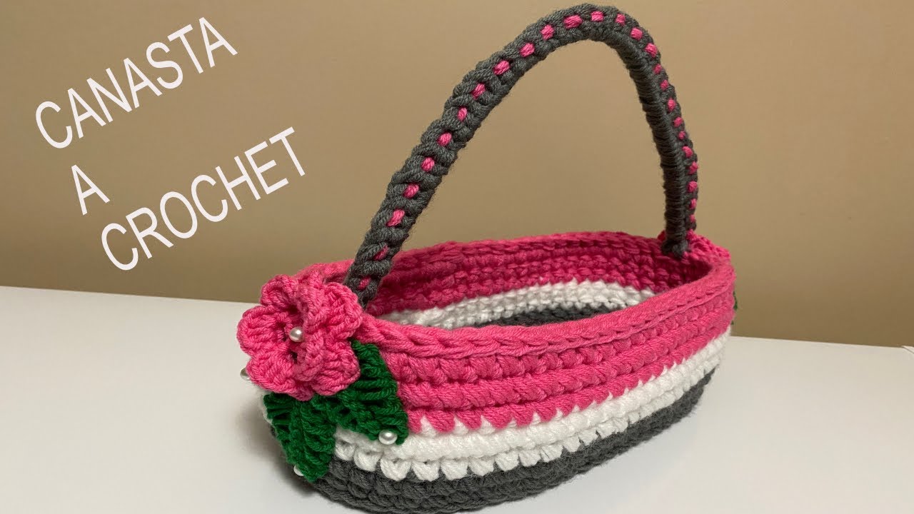PASO A PASO PARA TEJER CESTA A CROCHET O CANASTA