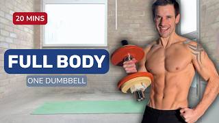 20 MIN FULL BODY WORKOUT (One Dumbbell Only) to Build Muscle