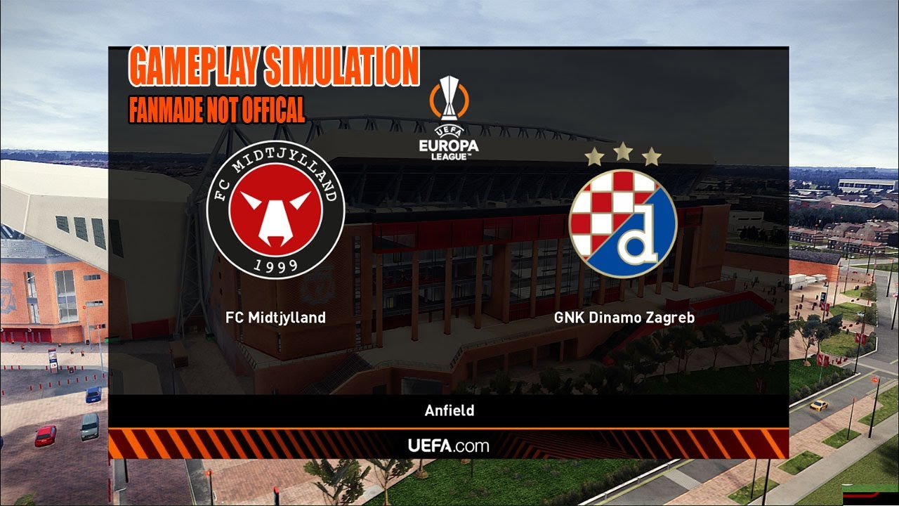 ФК Мидтьюлланд vs ГНК Динамо Загреб | Лига Европы УЕФА | Симулятор игрового процесса
