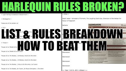 MUST SEE... DISGUSTING HARLEQUINS Lists DOMINATE Adepticon Warhammer 40k... Strengths & Weaknesses