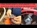 Como reemplazar el acoplamiento y los soportes de goma de motor de una bomba b and g 100 series