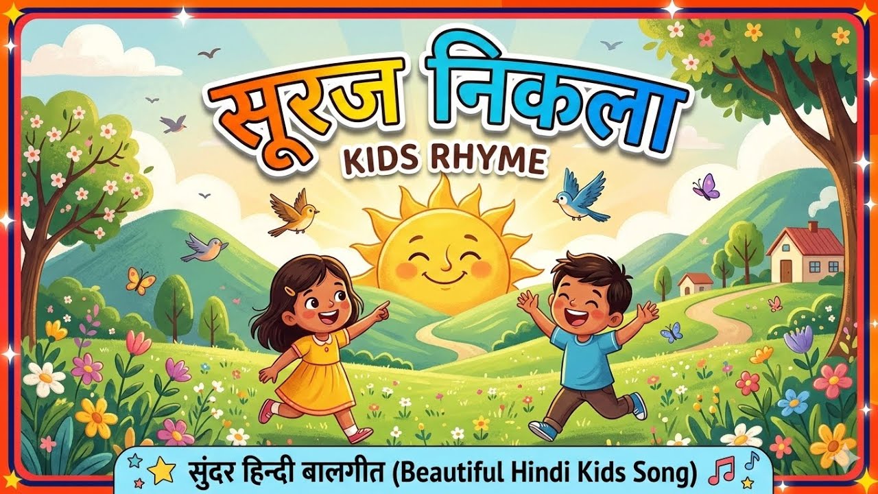 Suraj Nikla ☀️ | Hindi Nursery Rhyme | Kids Poem | Morning Poem for Kids