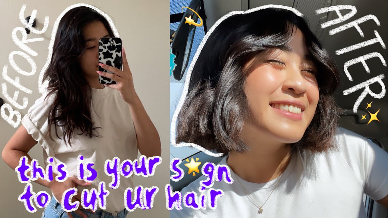I CUT MY HAIR SHORT // this is your sign to *cut your hair* 💇🏻‍♀️✂️