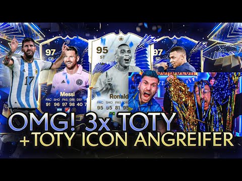 OMG!! 3x TOTY + TOTY ICON Angreifer GEZOGEN 😱😍 TOTY WETTE GEWONNEN ✅ EA FC 24