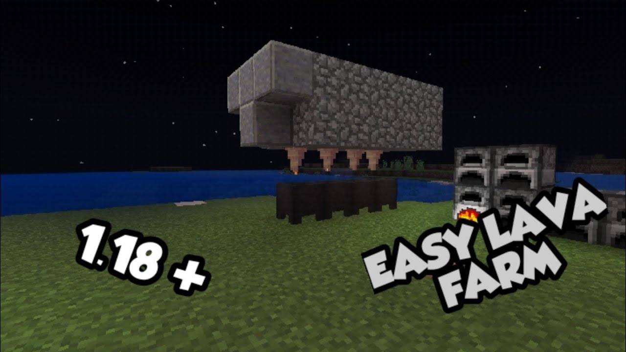 EASY 1.18 LAVA FARM TUTORIAL FOR MINECRAFT BEDROCK EDITION & JAVA