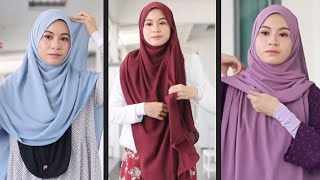 TUTORIAL SHAWL PANJANG LABUH DEPAN BELAKANG TERKINI