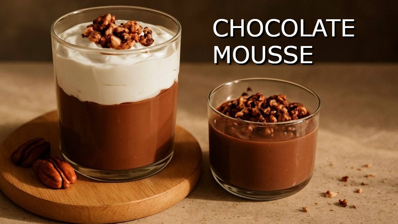 2-Ingredient CHOCOLATE MOUSSE 🍫✨ The Easiest Dessert Ever!