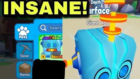 Showcase a NEW SECRET GIANT ROBOT Pet in Mining Simulator 2