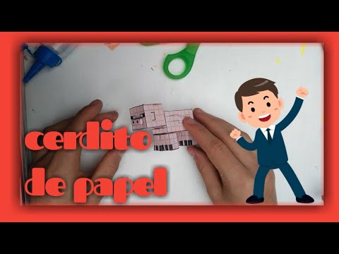 Como Hacer Un Cerdo De Papel De Minecraft Youtube