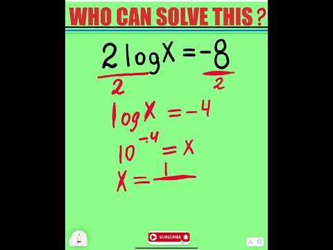 WHO CAN SOLVE THIS LOGARITHMIC EQUATION?