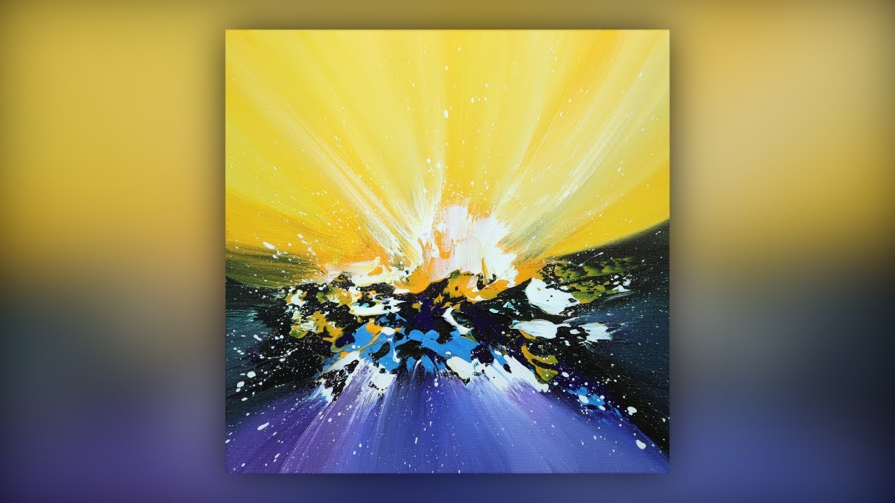 Colorful Abstract Painting / Acrylics / Palette Knife Technique / Demo ...