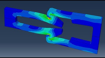 ABAQUS CAE/Example 16: Snap-fit using the Explicit Solver #abaqus #FEM #dynamic #explicit