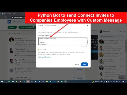 LinkedIn Connect Invites to Company Employees | Build with Python