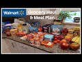 Wal-Mart Grocery Haul & Meal Plan for the week