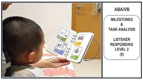 Milestones & Task Analysis - Listener Responding Level 2 (9)