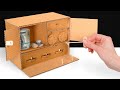 Самодельный картонный сейф с 3 замками | Ключ и кодовые замки