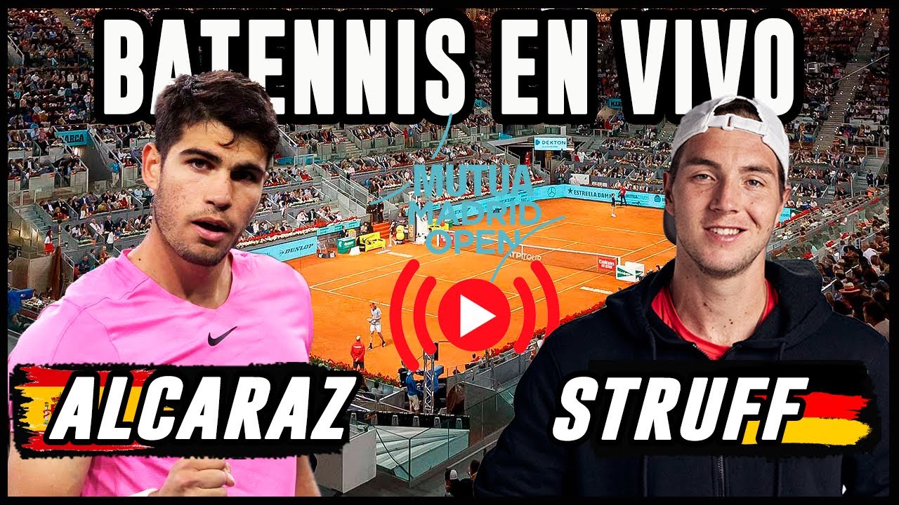 Carlos Alcaraz vs Jean Lennard Struff - Final Masters 1000 de Madrid - EN VIVO #alcaraz