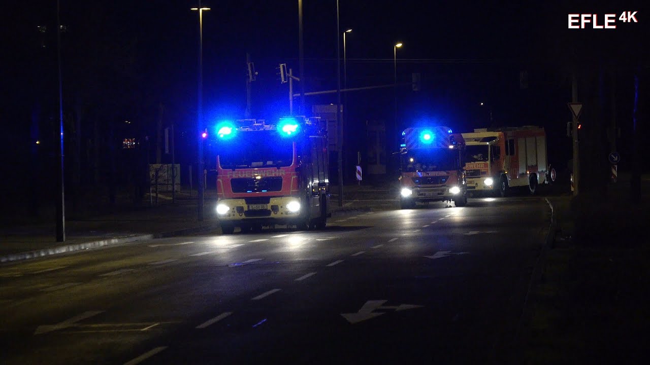 Einsatzfahrten einer Freitag Nacht in Leipzig